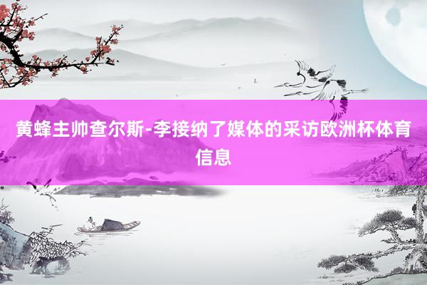 黄蜂主帅查尔斯-李接纳了媒体的采访欧洲杯体育信息