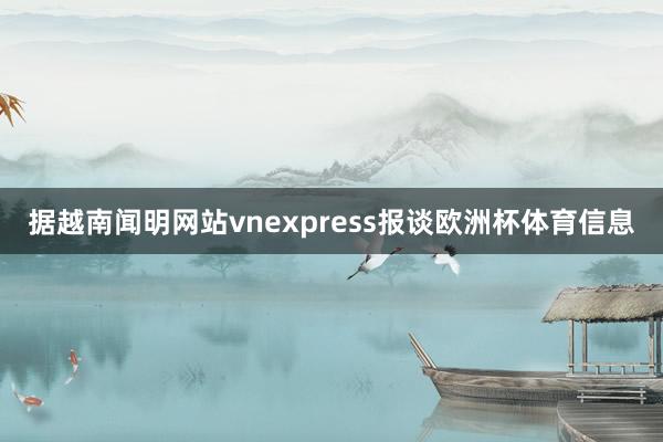 据越南闻明网站vnexpress报谈欧洲杯体育信息