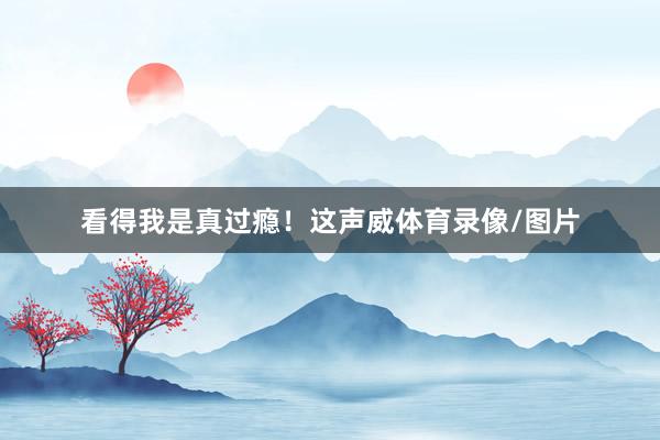 看得我是真过瘾!这声威体育录像/图片