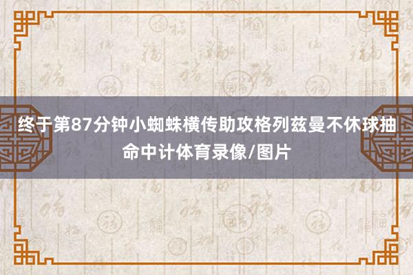 终于第87分钟小蜘蛛横传助攻格列兹曼不休球抽命中计体育录像/图片