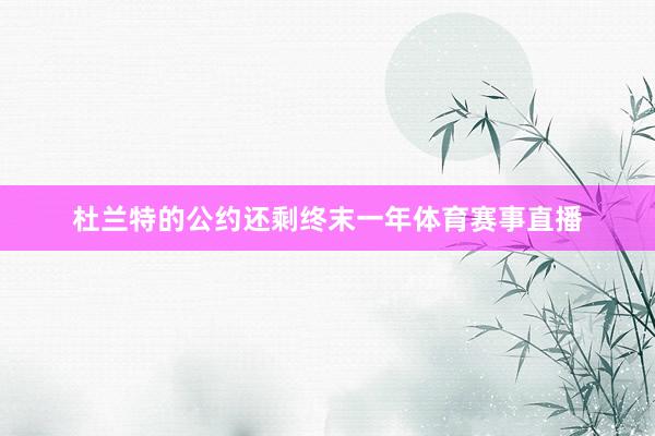杜兰特的公约还剩终末一年体育赛事直播