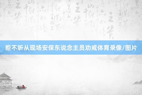 拒不听从现场安保东说念主员劝戒体育录像/图片