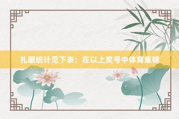扎眼统计见下表: 在以上奖号中体育集锦